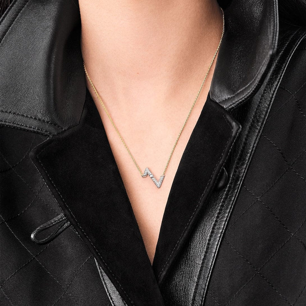Louis Vuitton Volt Upside Down Pendant 18K Gold Necklace