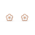 Lucky Spring Plum Blossom 18K Gold Earrings