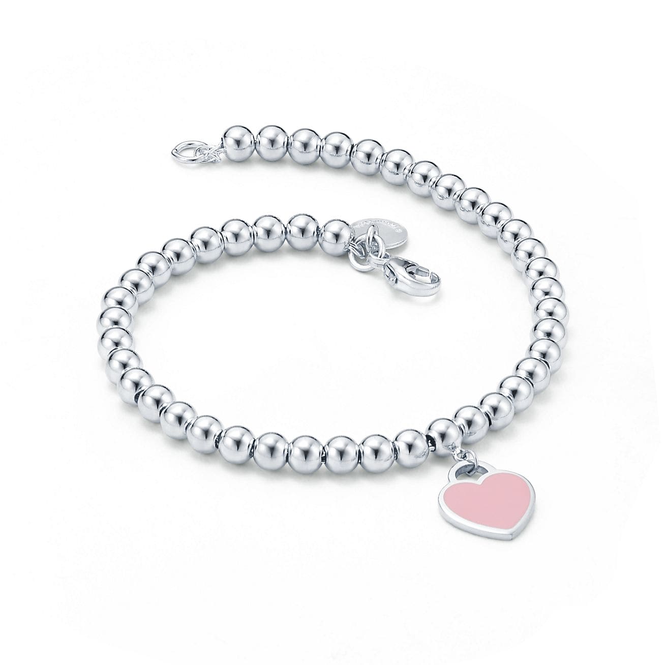 Tiffany Return to Pink Heart Tag Bead 18K Gold Bracelet
