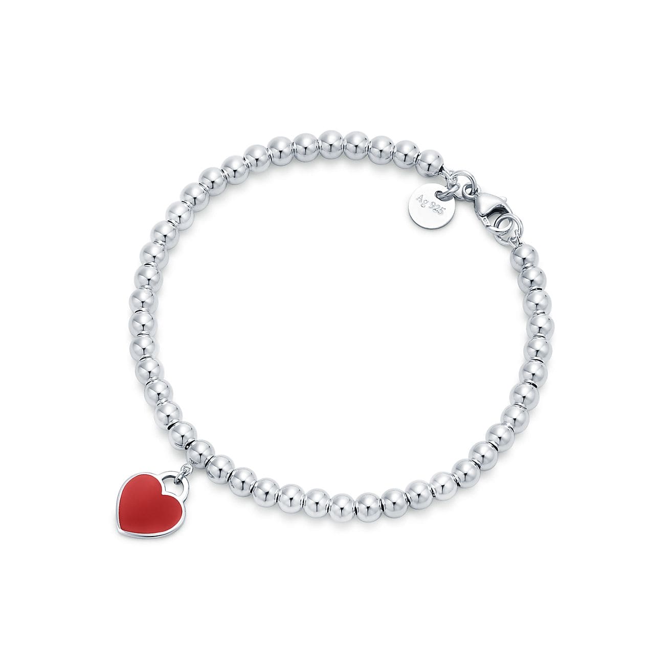 Tiffany Return to Red Heart Tag Bead 18K Gold Bracelet