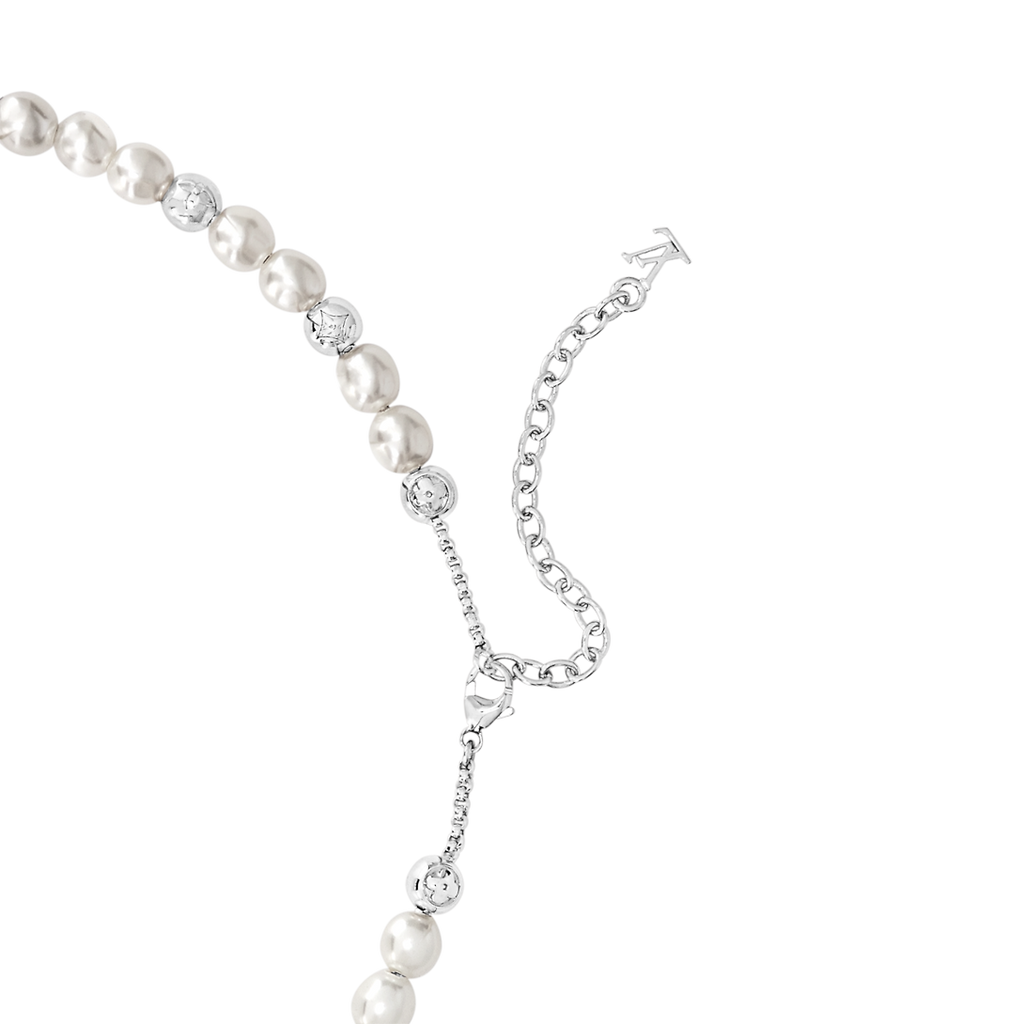 Louis Vuitton Monogram Pearls 18K Gold Necklace