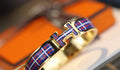 Hermes Clic Purple 18K Gold Bracelet
