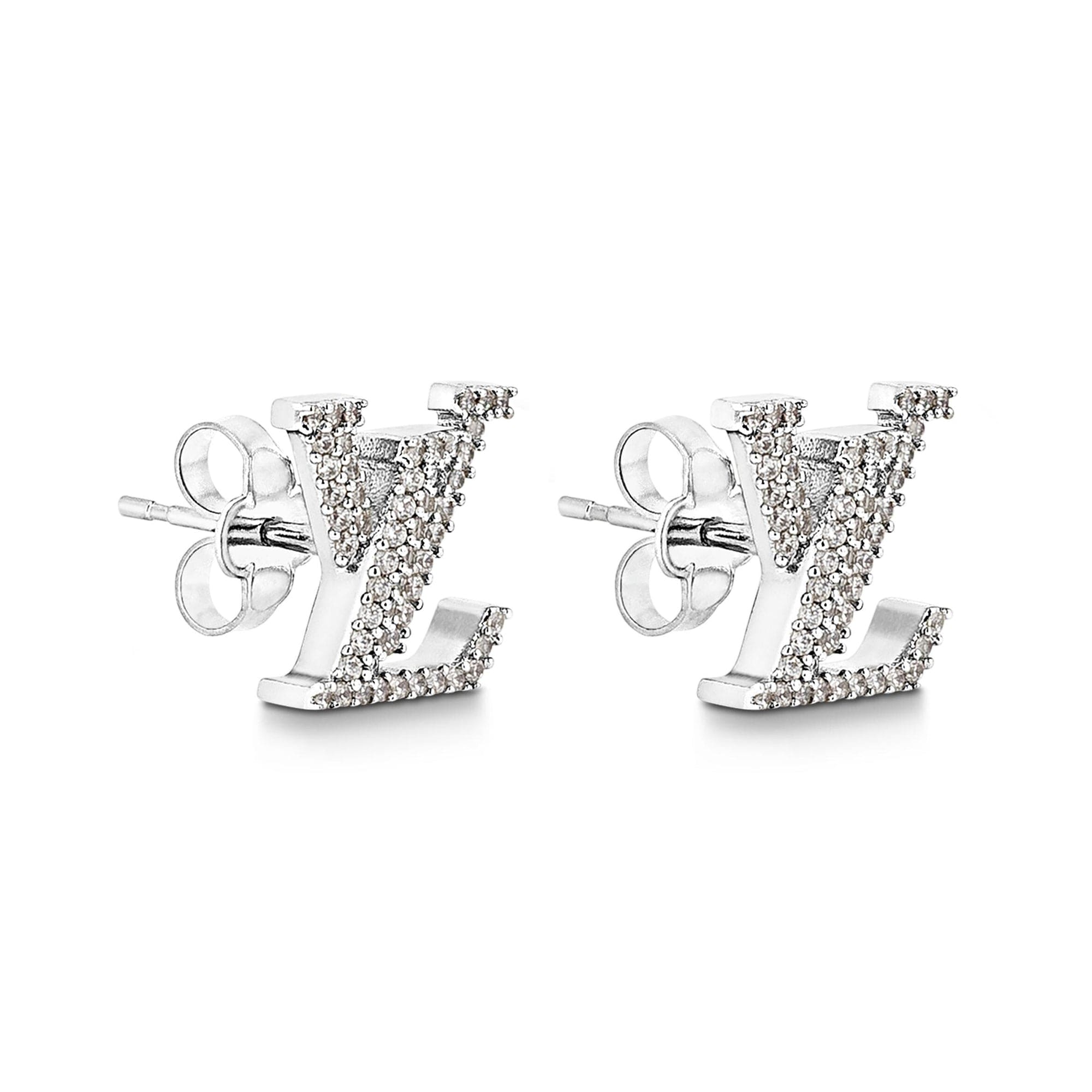 Louis Vuitton Iconic Diamond 18K Gold Earrings