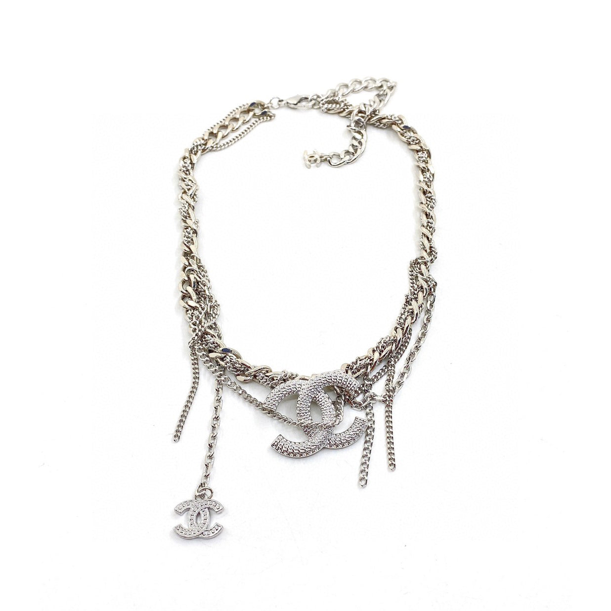 Chanel Chain Diamond 18K Gold Necklace