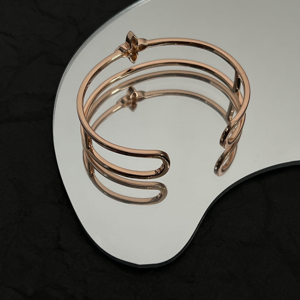 Louis Vuitton Idylle Blossom Two-Row 18K Gold Bracelet