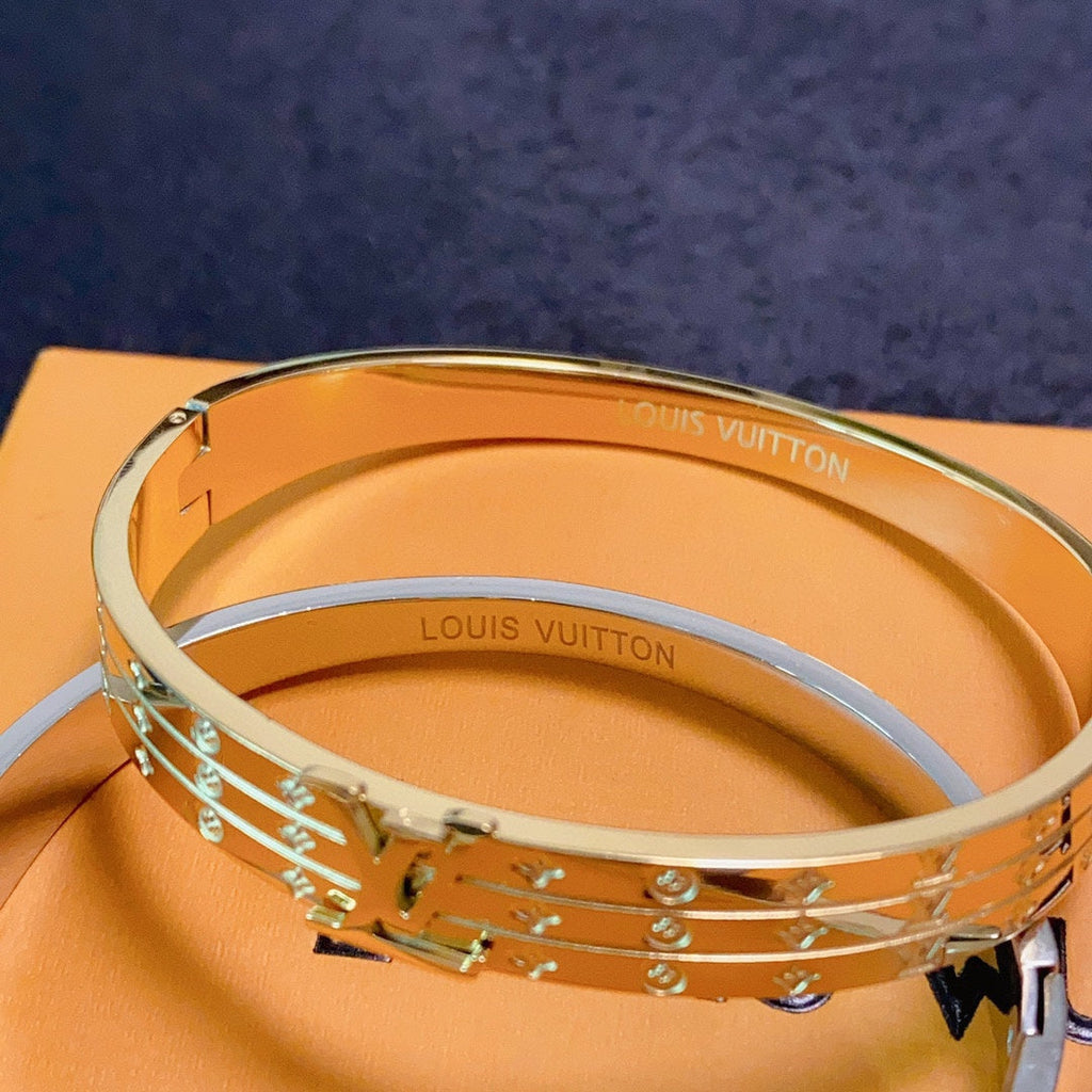 Louis Vuitton Vintage Monogram 18K Gold Bracelet
