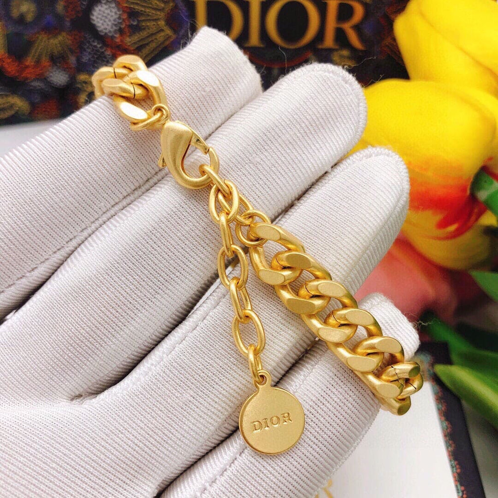 Dior 30 Montaigne Pink Choker 18K Gold Necklace