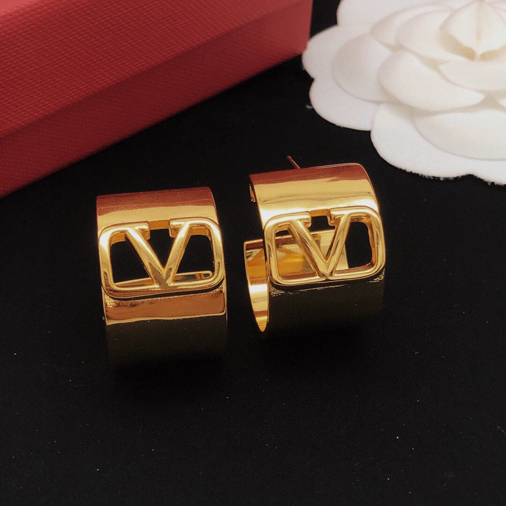 Valentino Cuff 18K Gold Earrings