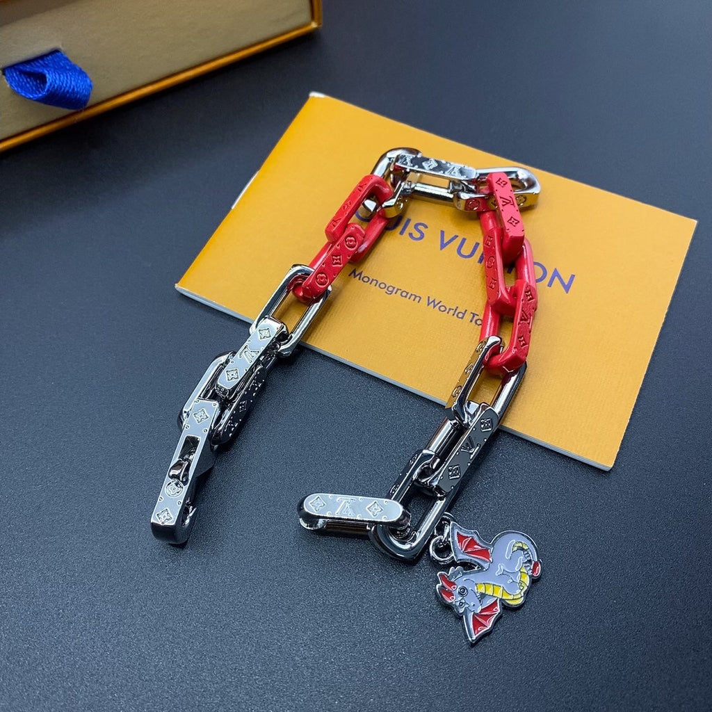 Louis Vuitton Dargon Monogram Chain 18K Gold Bracelet