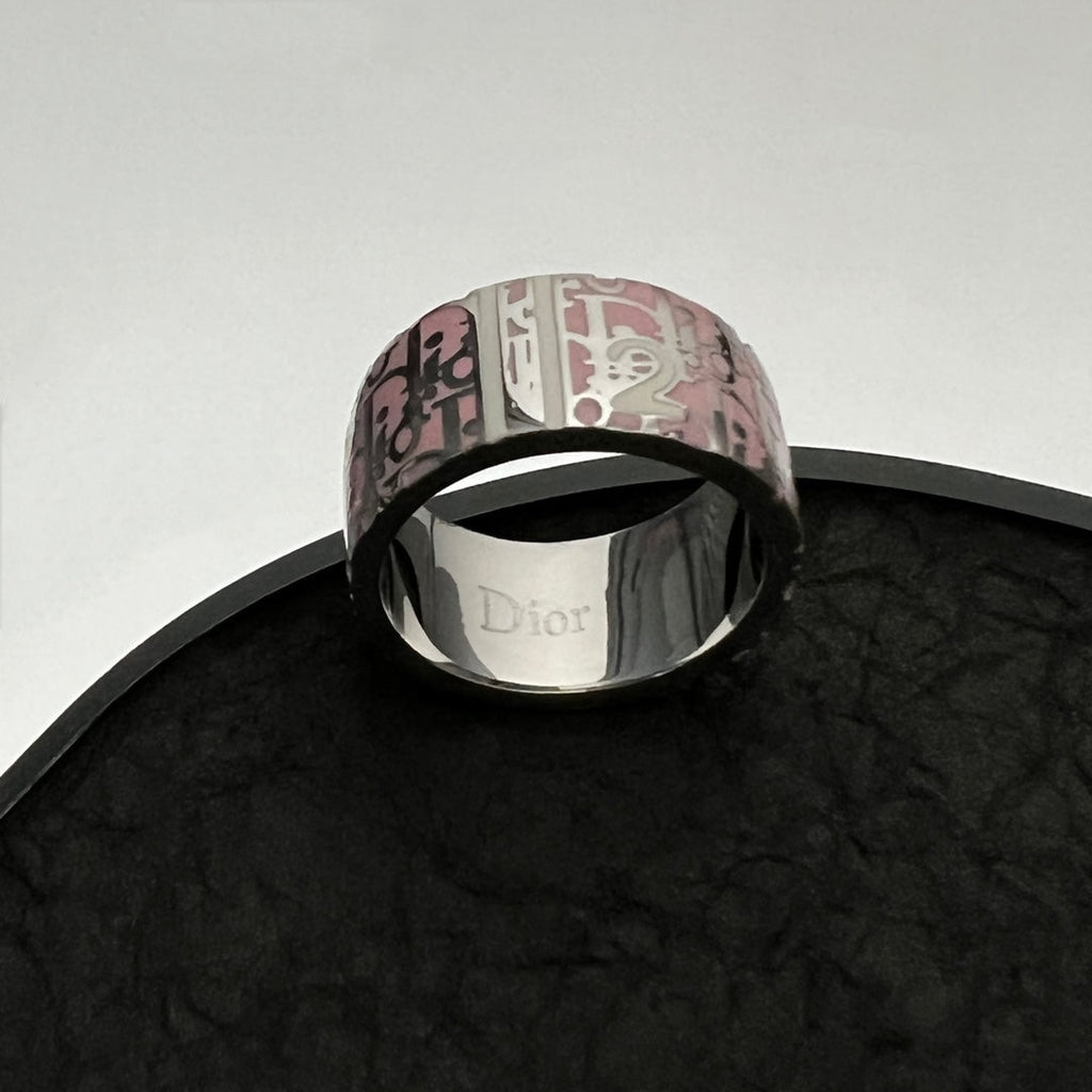 Dior Monogram Enamel 18K Gold Ring