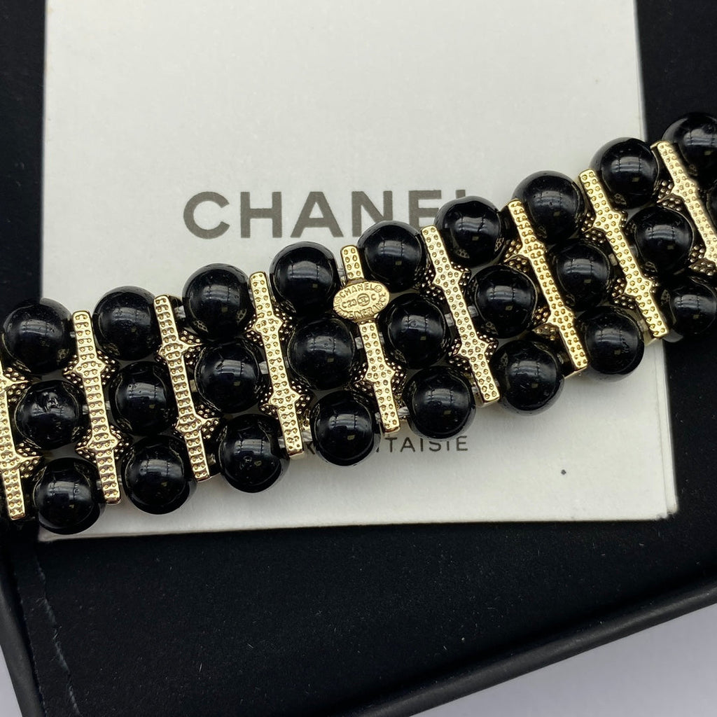 Chanel Strass Choker 18K Gold Necklace