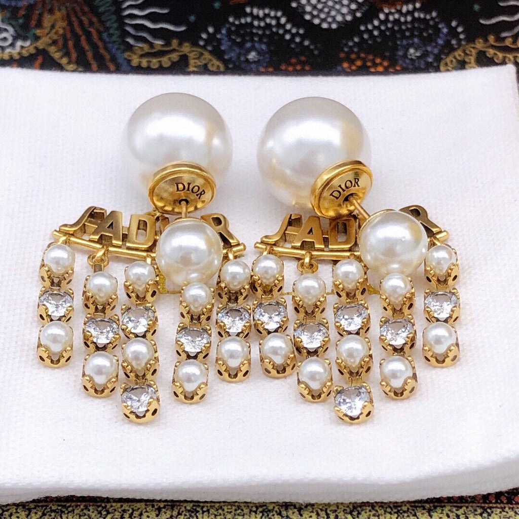 Dior J'Adior Pearl 18K Gold Earrings